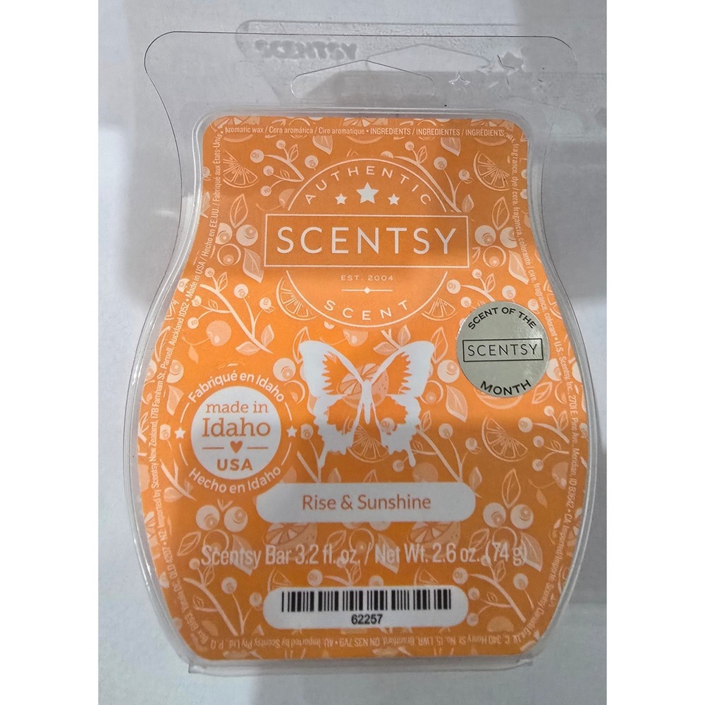Scentsy Bar Rise & Sunshine Wax Melt 3.2 oz Home Fragrance Retired
